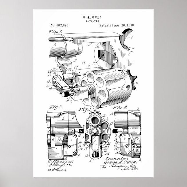 Poster Owen Revolver Patent (Frente)