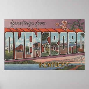 Póster Owensboro, Kentucky - Letras Grandes Cenas