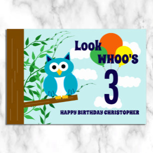Poster Owl Birthday