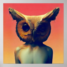 Poster Owl Humanoid