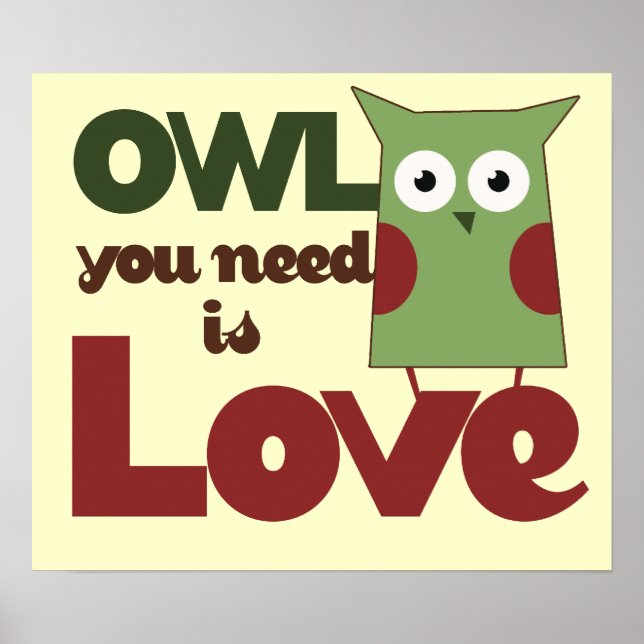 Póster Owl Love (Frente)