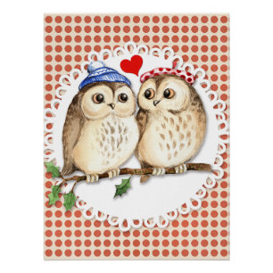 Póster Owl Love