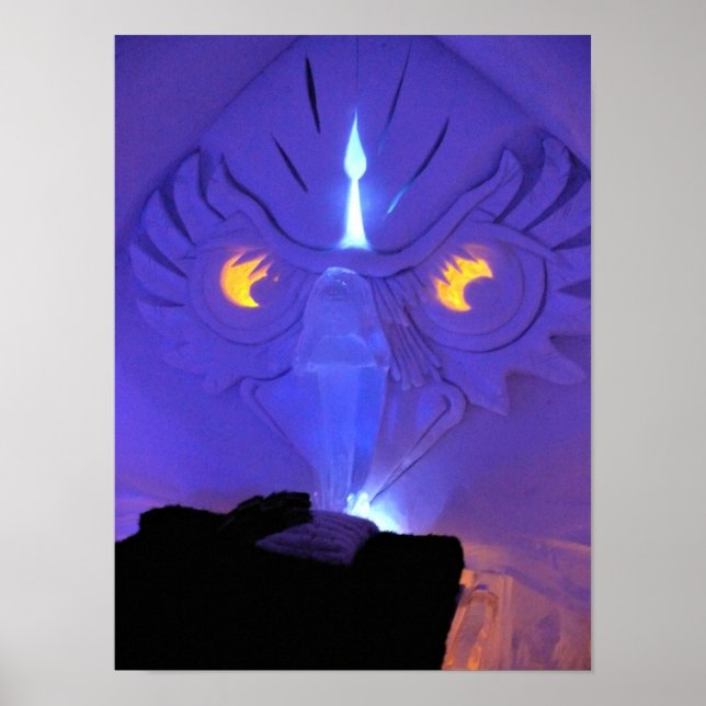 Poster Owl Room, Hotel de Glace, Quebec, Canadá (Frente)