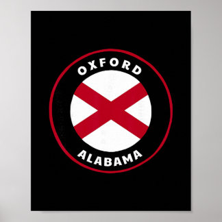 Poster Oxford Alabama Al Bandeira do Estado Crachá Férias