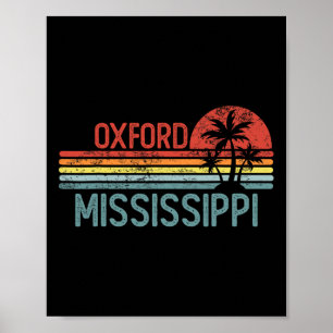Poster Oxford Mississippi Engraçado Usa Cidade Viagem Cas