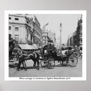 Póster Oxford Street London 1904, Inglaterra Reino Unido