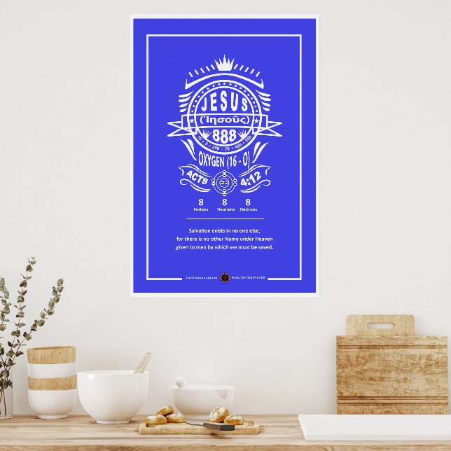 Poster Oxigênio Jesus 88 (Cozinha)