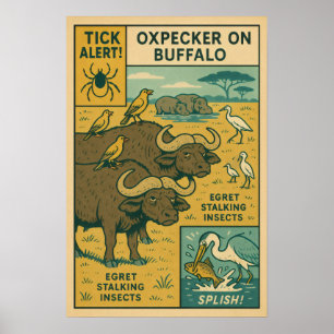 Poster Oxpecker em Buffalo - Equipe de Controle de Inseto