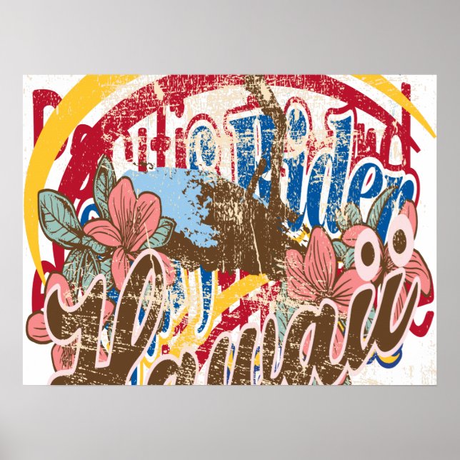 Póster Oxygentees Vintage Surf (Frente)