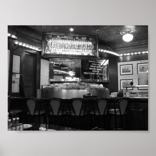 Poster Oyster Bar Quarter French New Orleans, Louisiana (Frente)