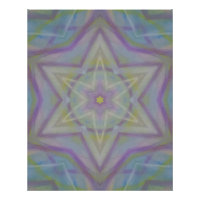 P32C Colorido Abstrato Única Mandala Estrela