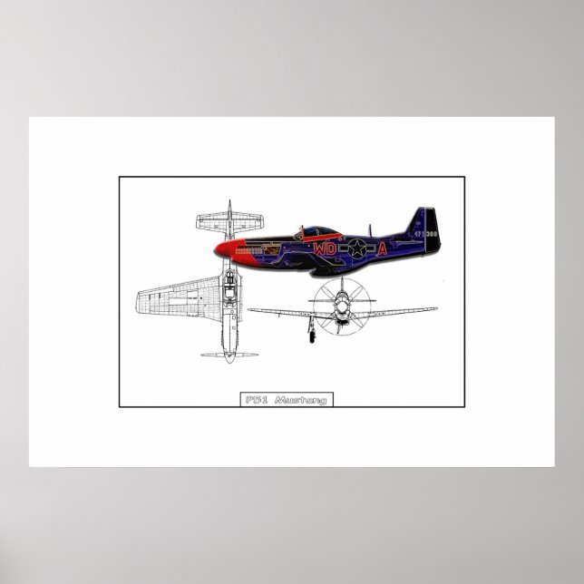 Poster P51 Mustang 01 (Frente)