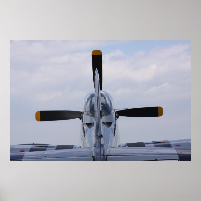 Póster P51 Mustang pronto para o voo (Frente)