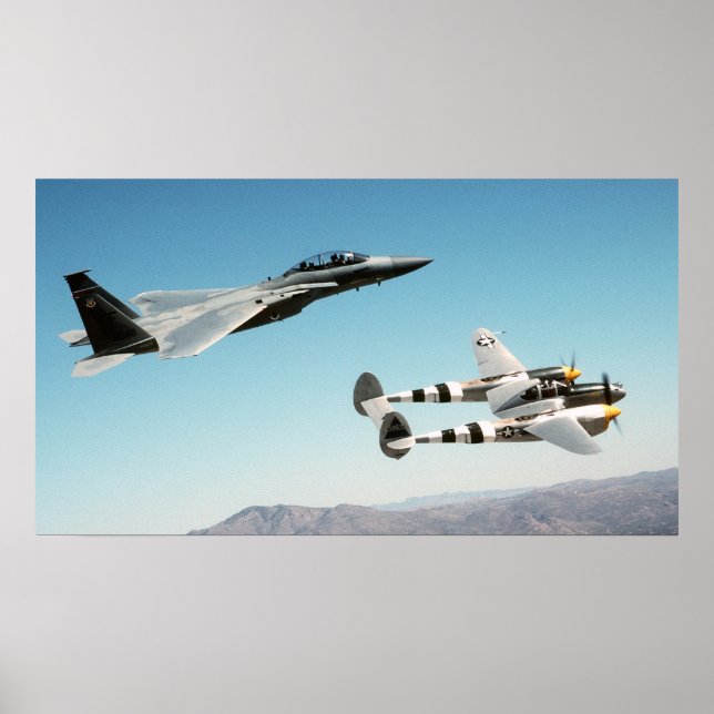 Poster P-38 Luz F-15 Águia (Frente)