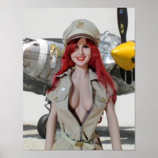 Poster P-38 Menina Pin-up