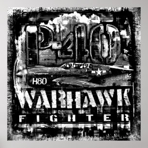 Poster P-40 Warhawk