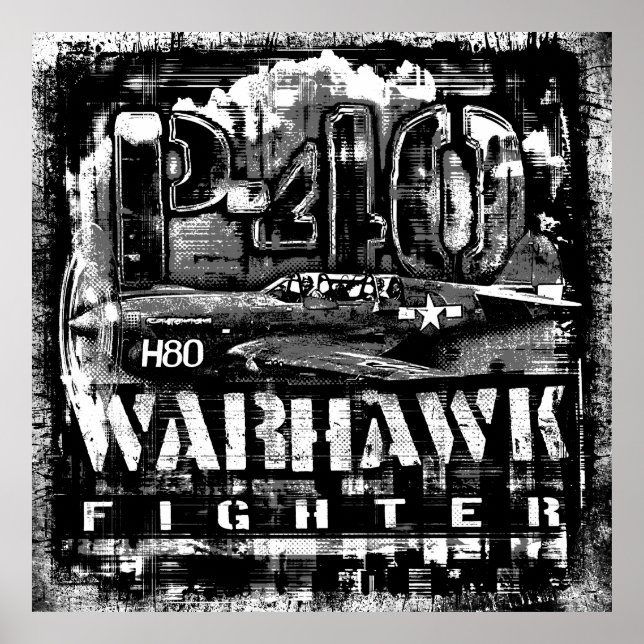 Poster P-40 Warhawk (Frente)