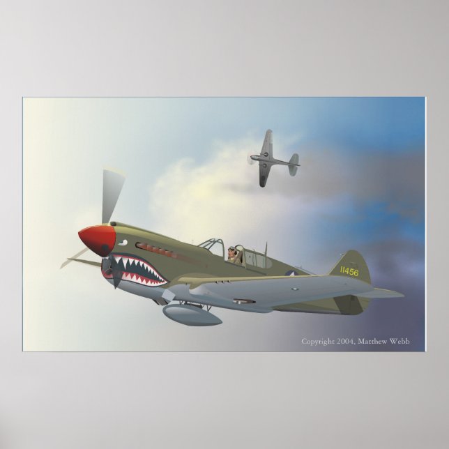 Póster P-40 Warhawks (Frente)
