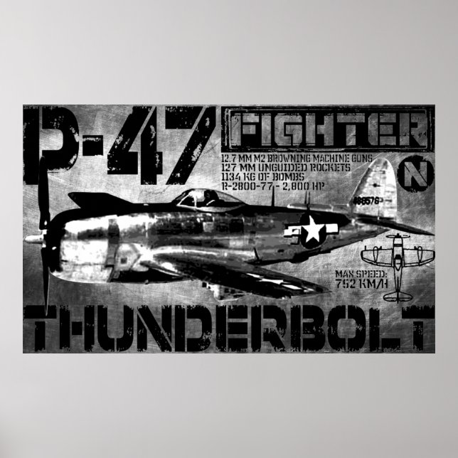 Póster P-47 Thunderbolt (Frente)
