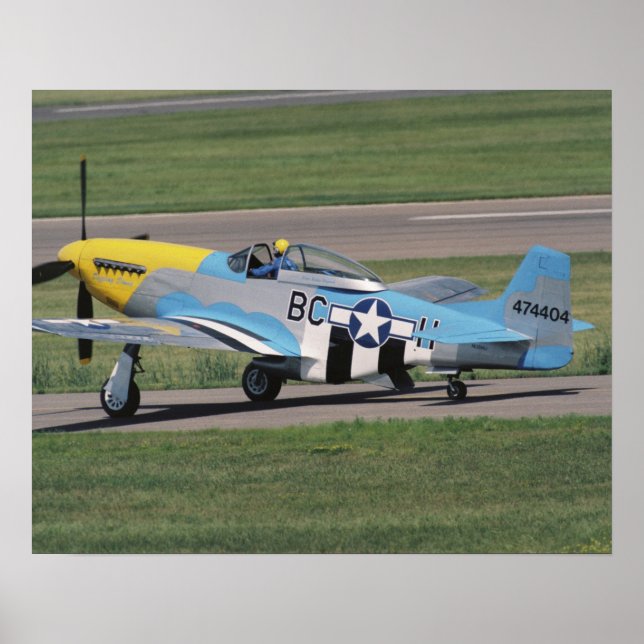 Póster P-51 D norte-americano Dazzling Donna no (Frente)