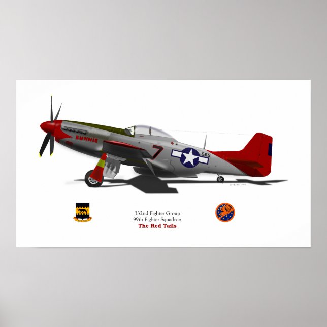 Póster P-51Dtuskegee (Frente)