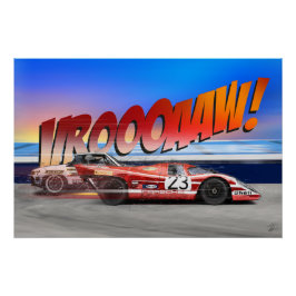 Póster P 917 Salzburg vs P 914/6 at the Sarthe 1970