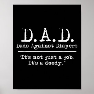 Poster P.A.P. Pais Contra Fraldas Humor Masculino Citação
