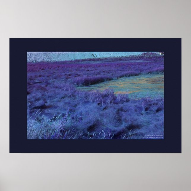 Póster P Abaixo em Indigo (Frente)