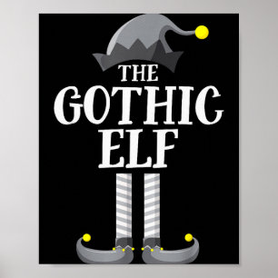 Poster P Natal Família Correspondente Elfo Preto Gótico