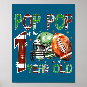 Poster P P Do Amante De Futebol De 1 Ano De Idade Anivers