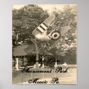 Póster Pa rochoso de Moosic do parque de diversões do