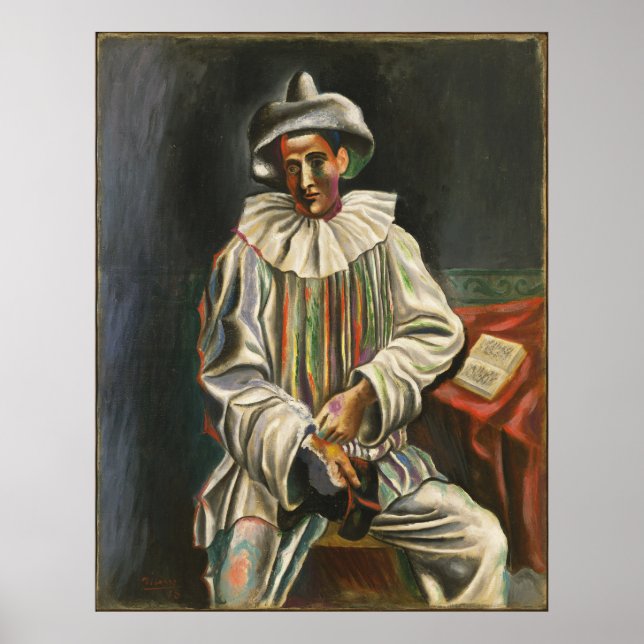 Poster Pablo Picasso - Pierrot (1918) (Frente)