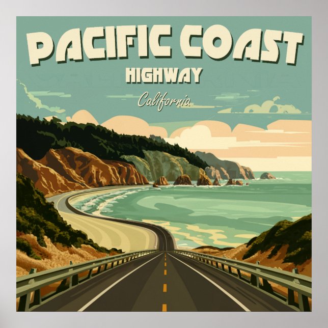 Poster Pacific Coast Highway Vista (Frente)