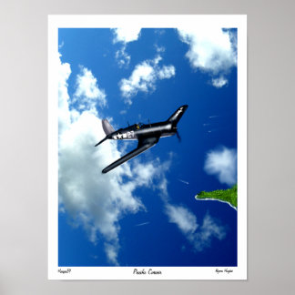 Póster Pacific Corsair sobre Saipan.