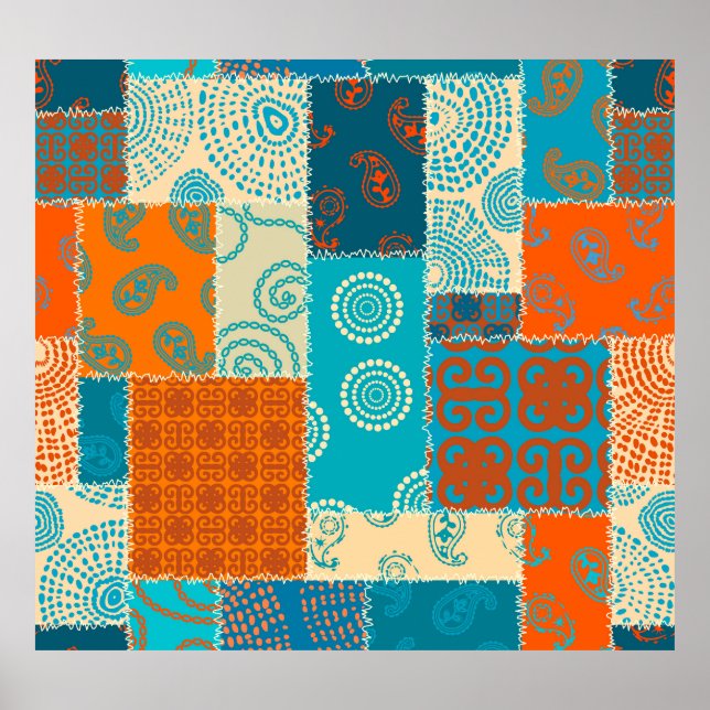 Poster Paço indiano, fundo vintage sem descontinuidades. (Frente)