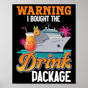 Poster Pacote de Bebidas de Férias em Navio de Cruzeiro A