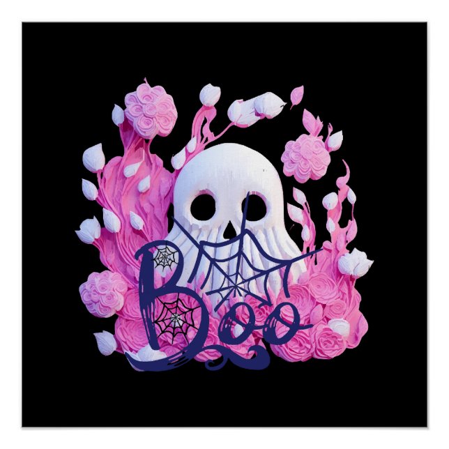 Póster pacote fofo de fantasmas de Halloween (Frente)