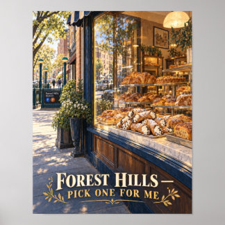 Poster Padaria Forest Hills pela Manhã