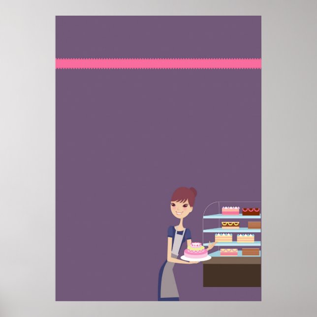 Poster padaria/pastelaria Compro 4 Poster/Impressão D3 (Frente)