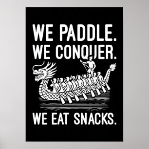 Poster Paddle, Conquiste, Coma Snacks - Barco Dragão Engr
