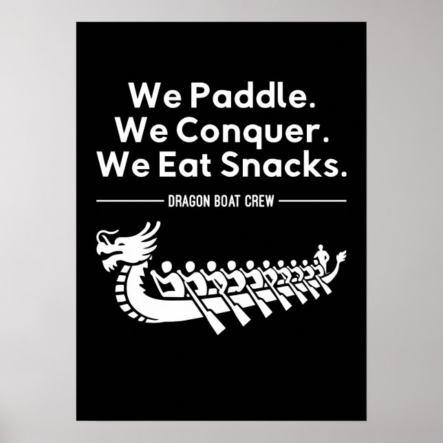 Poster Paddle, Conquiste, Coma Snacks - Barco Dragão Engr (Frente)