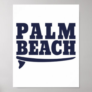 Poster Paddle Rad Palm Beach Surfando Surfista Palm Beach