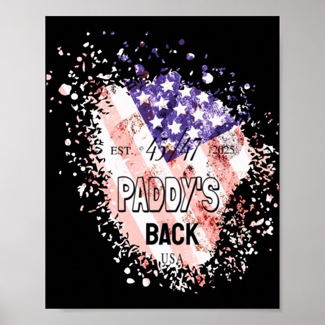 Poster Paddy's Back Funny Trump1 (Frente)