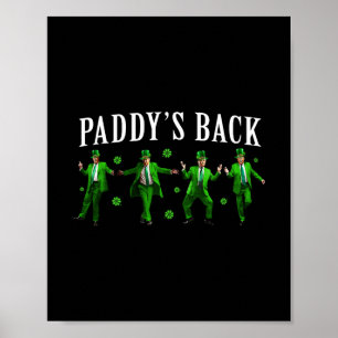 Poster Paddy's Ck Engraçado Trump Dia de São Patrício Tre