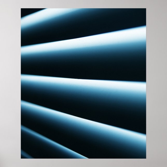 Poster padrão abstrato azul (Frente)