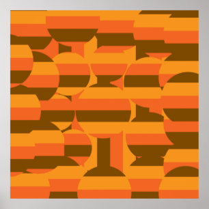 Poster padrão abstrato de círculos retrorreflectores colo