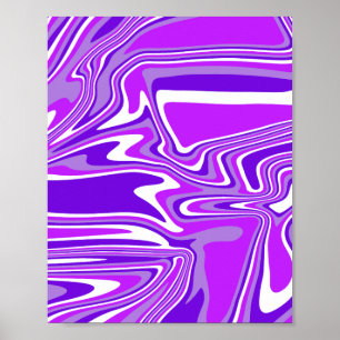 Poster Padrão Abstrato de Redemoinho Roxo