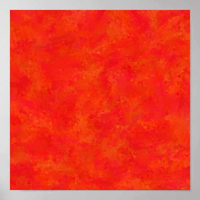 Poster Padrão Abstrato Laranja Vermelho (Frente)