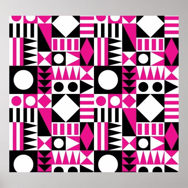 Poster Padrão abstrato moderno do século médio. (Frente)