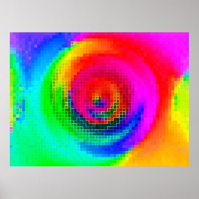 Poster padrão abstrato, papel de parede geométrico multic (Frente)